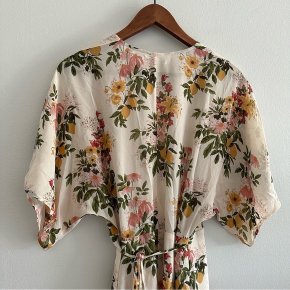 New Reformation Karen Milo Dress Floral Wrap M - Picture 7 of 13